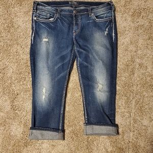 Silver capri size 34